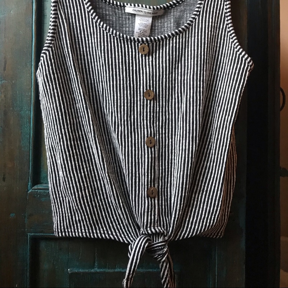 NWOT Striped crop top